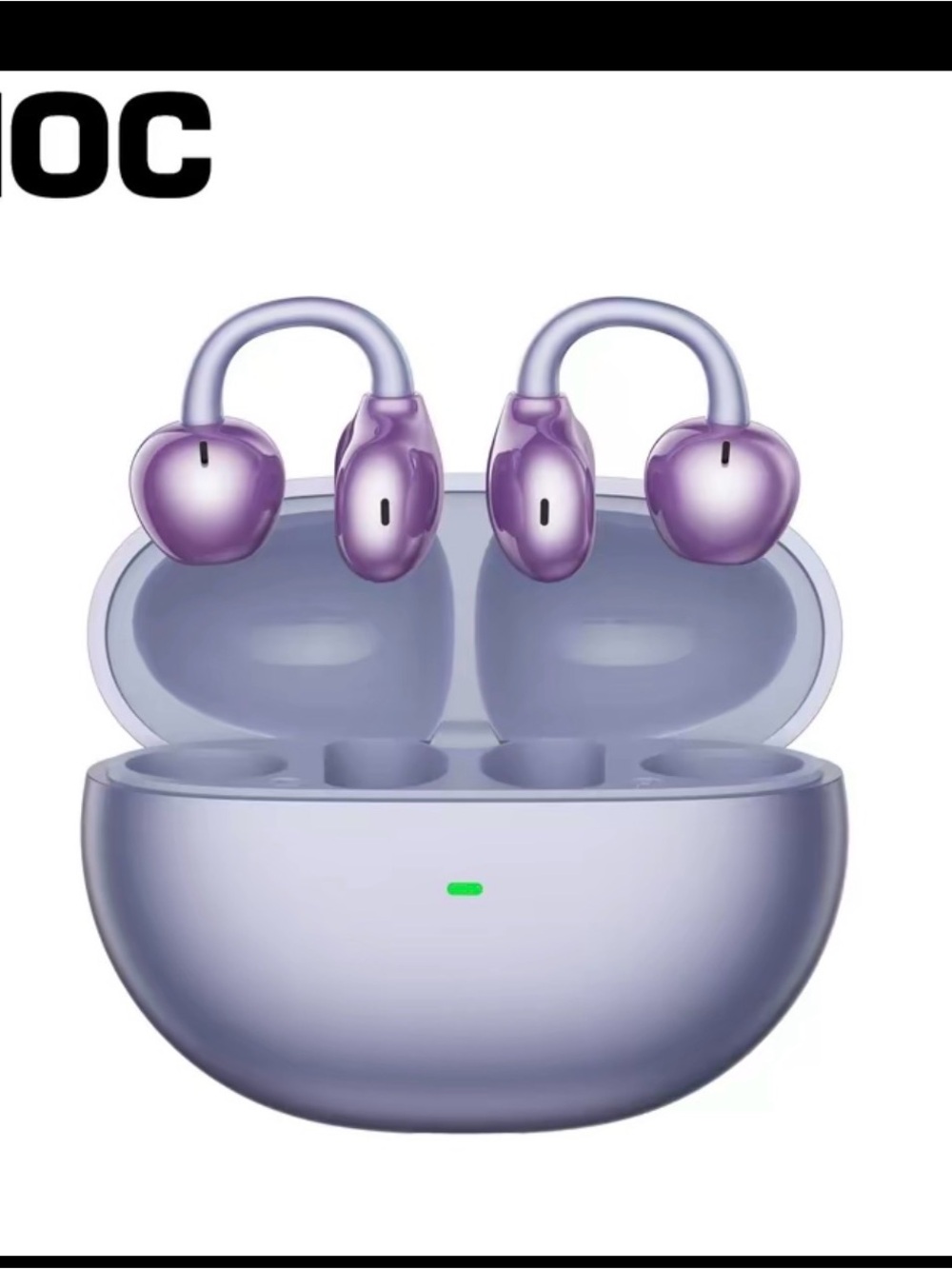 Purple Wireless Earbuds with Charging Case